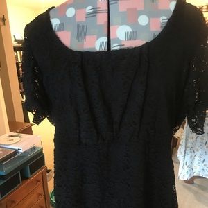 Lined black lace Reitmans blouse size 2X